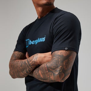 Men's Organic Big Colour Logo Super Stretch Tee Black