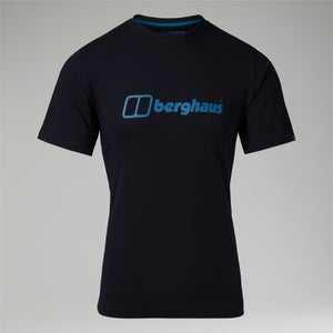 Men's Organic Big Colour Logo Super Stretch Tee Black