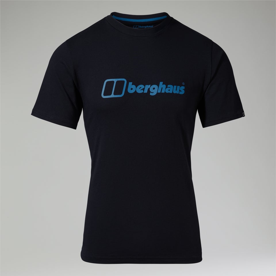 Men's Organic Big Colour Logo Super Stretch Tee Black