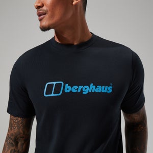 Men's Organic Big Colour Logo Super Stretch Tee Black