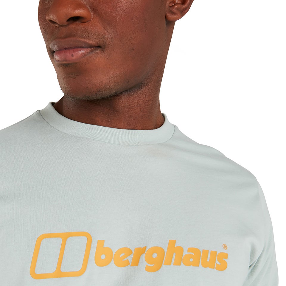 Men's Organic Big Color Logo T Shirt Grey