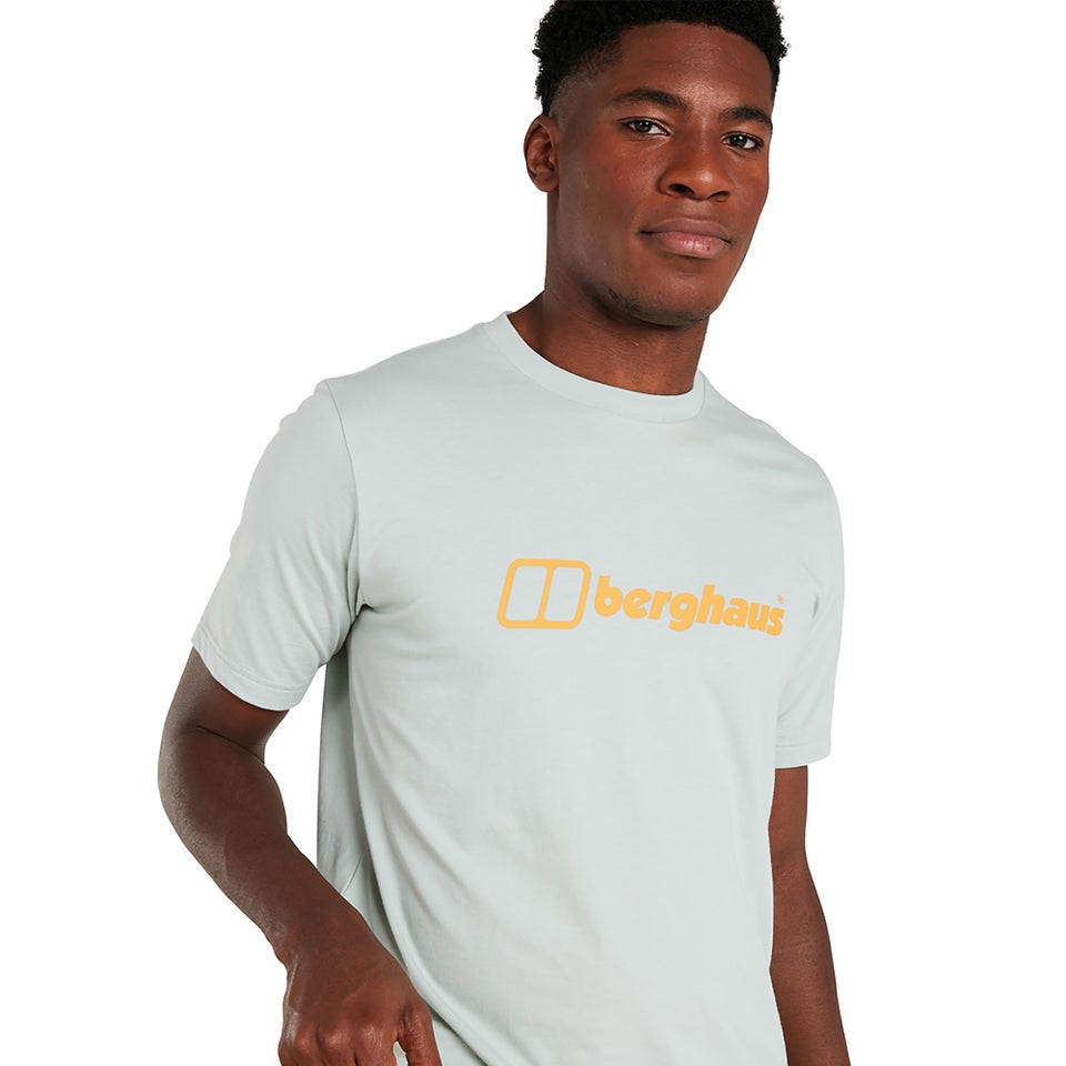 Men's Organic Big Color Logo T Shirt Grey