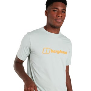 Men's Organic Big Color Logo T Shirt Grey