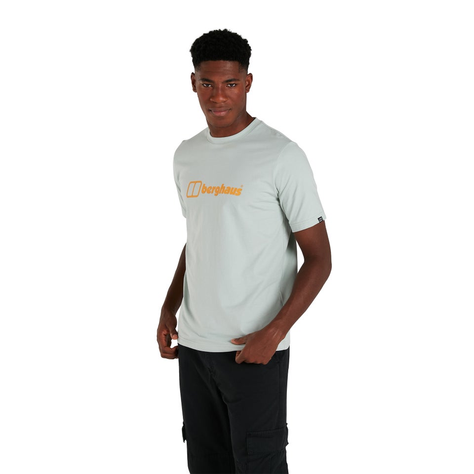 Men's Organic Big Color Logo T Shirt Grey
