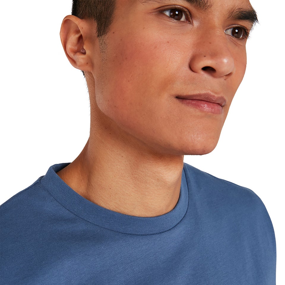 Men's Organic Big Colour Logo T-Shirt Blue