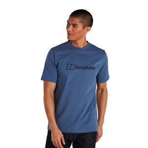 Men's Organic Big Colour Logo T-Shirt Blue