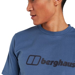 Men's Organic Big Colour Logo T-Shirt Blue