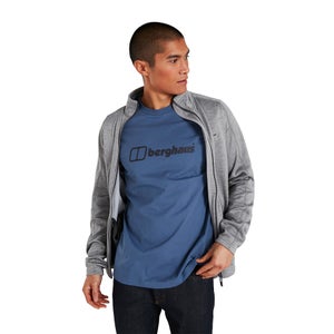 Men's Organic Big Colour Logo T-Shirt Blue