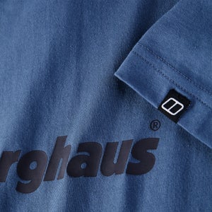 Men's Organic Big Colour Logo T-Shirt Blue