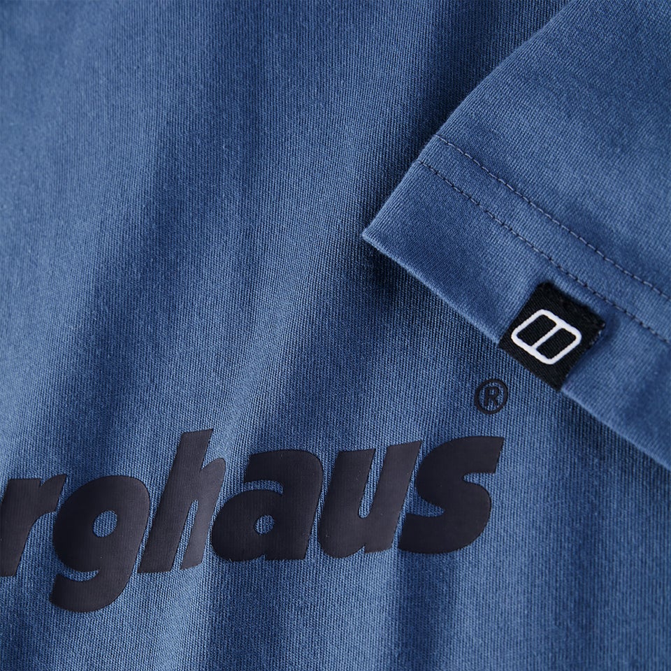 Men's Organic Big Colour Logo T-Shirt Blue