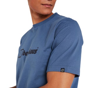 Men's Organic Big Colour Logo T-Shirt Blue