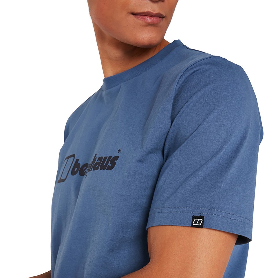 Men's Organic Big Colour Logo T-Shirt Blue