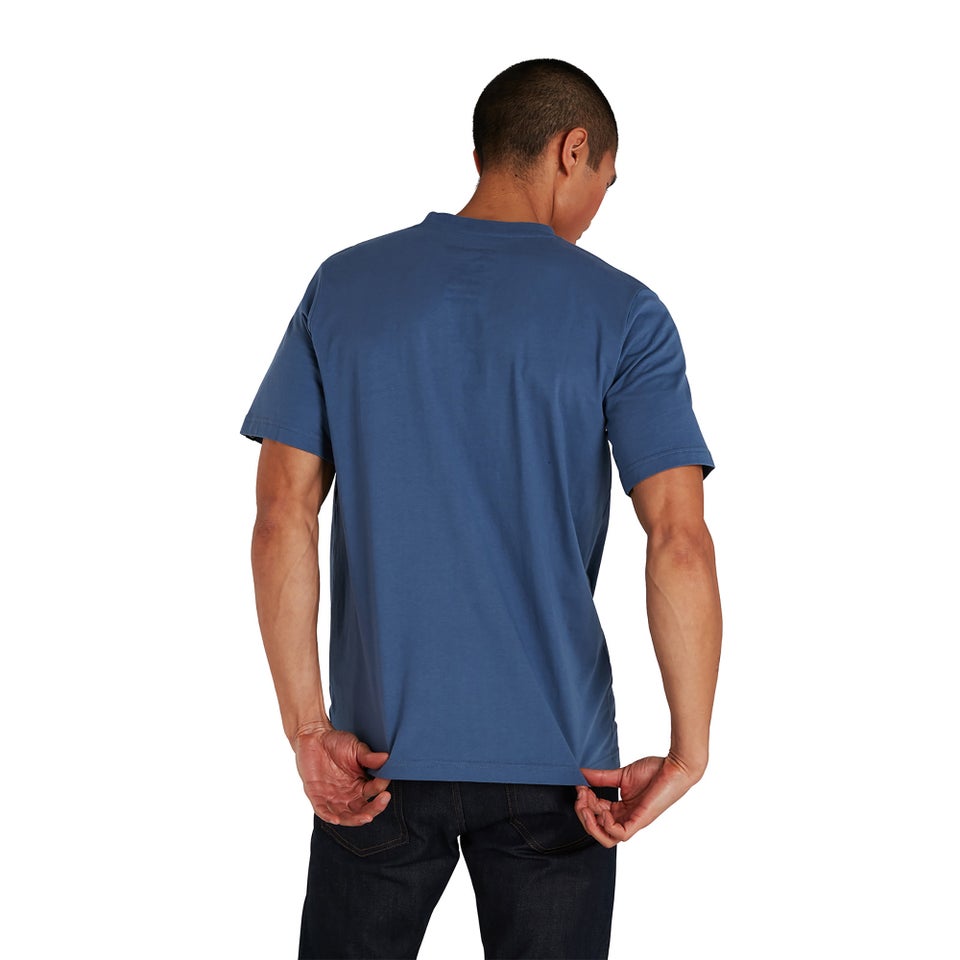 Men's Organic Big Colour Logo T-Shirt Blue