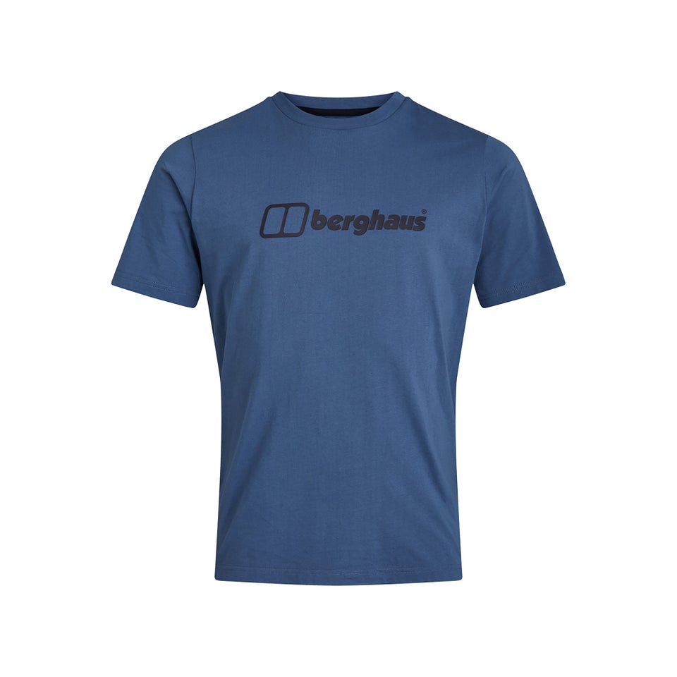 Men's Organic Big Colour Logo T-Shirt Blue