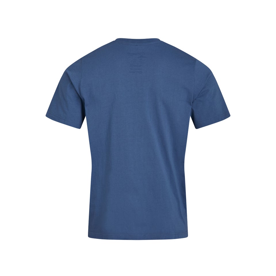 Men's Organic Big Colour Logo T-Shirt Blue