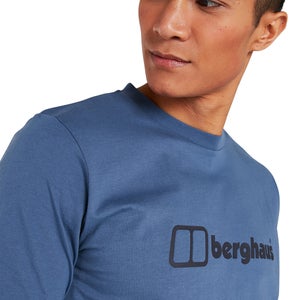 Men's Organic Big Colour Logo T-Shirt Blue