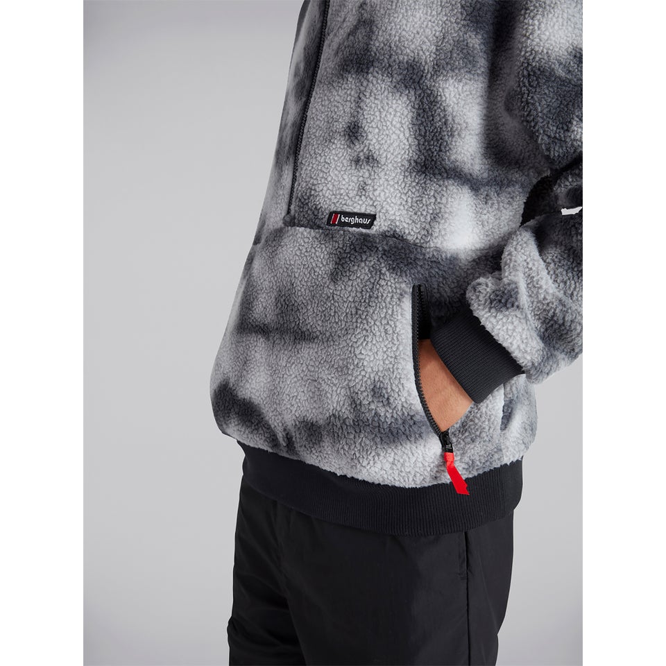 Unisex Polar 90 Printed Fleece Half Zip - Black / Grey