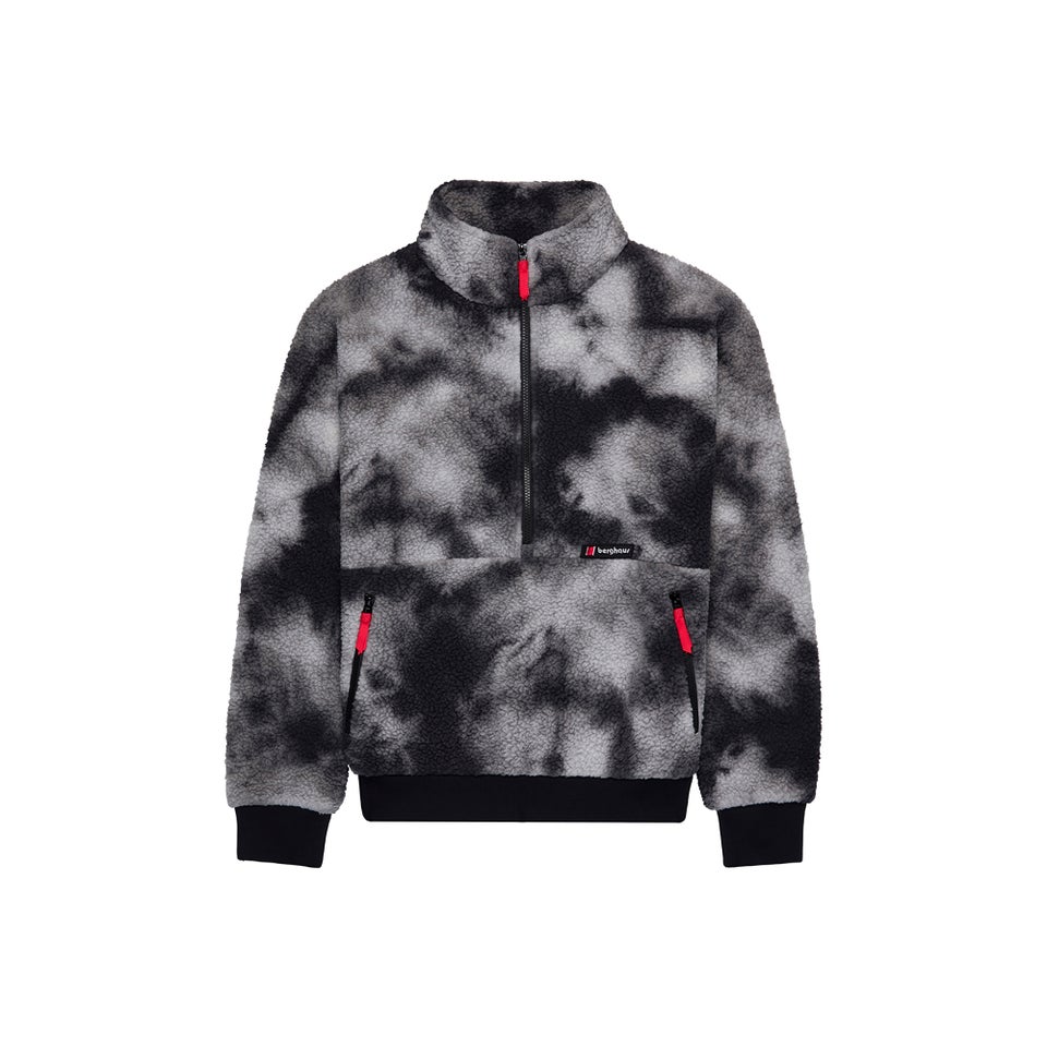 Unisex Polar 90 Printed Fleece Half Zip - Black / Grey
