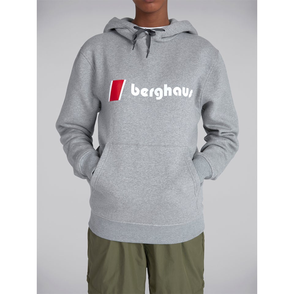 BERGHAUS HERITAGE LOGO HOODY AU DKGRY/DKGRY