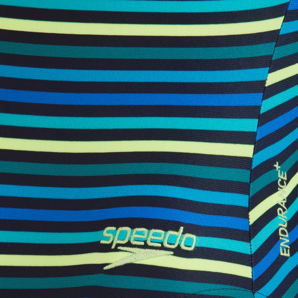 Printed Medalist Badeanzug Marineblau/Blau für Damen