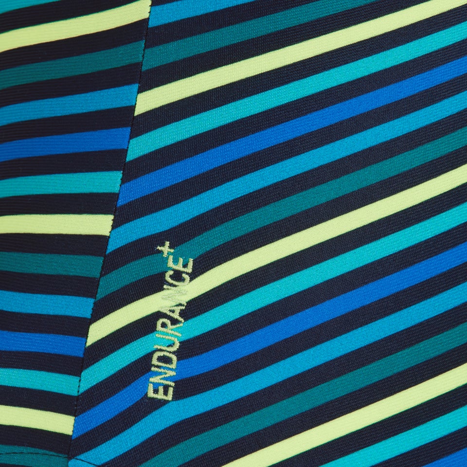 Printed Medalist Badeanzug Marineblau/Blau für Damen