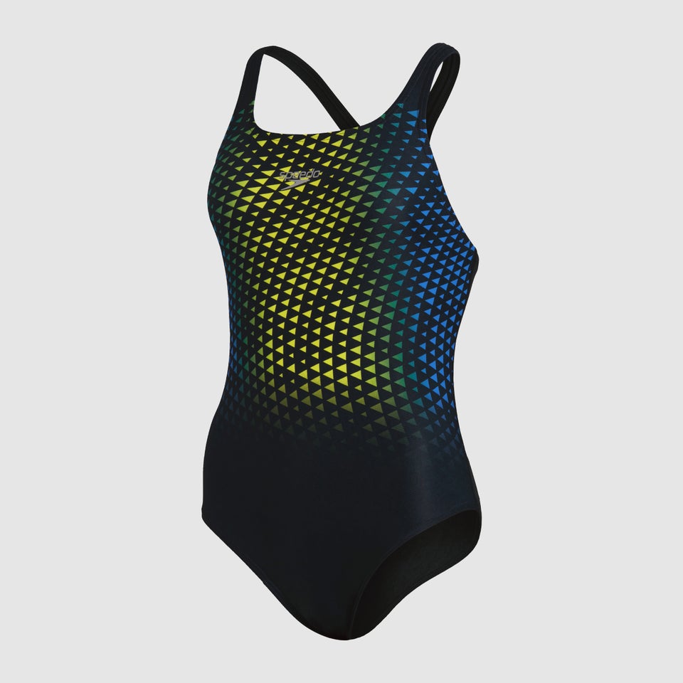 Women's Printed Medalist Swimsuit Black/Green