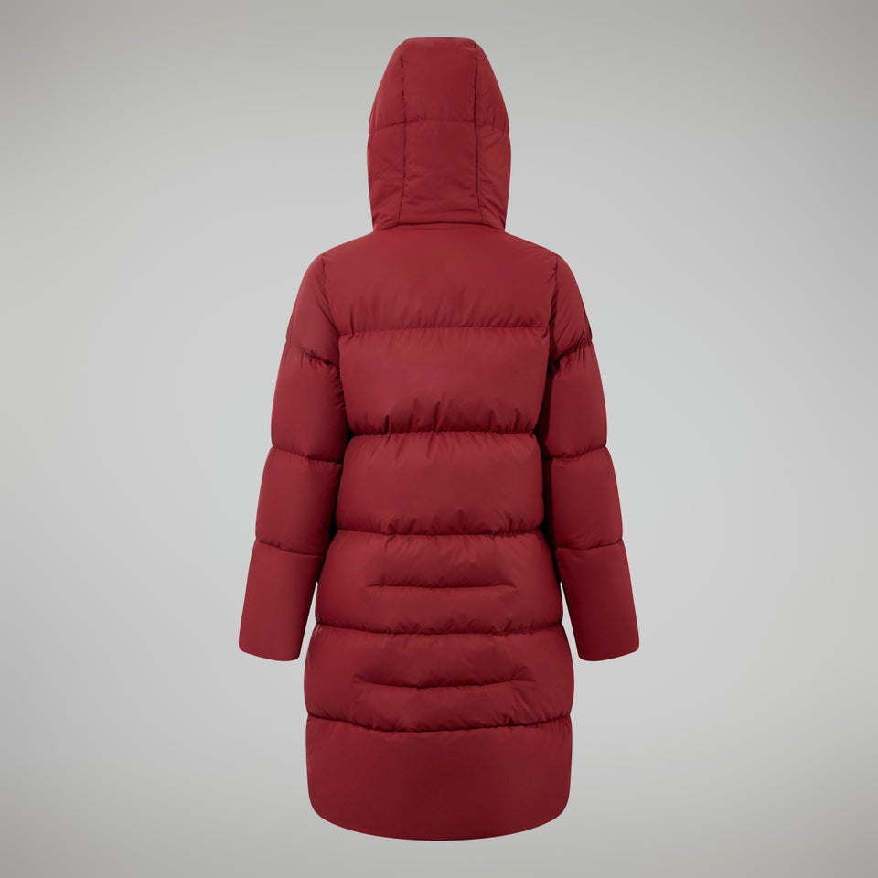 Women's Combust Reflect Long Jacket - Dark Red