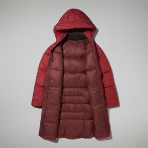 Women's Combust Reflect Long Jacket - Dark Red