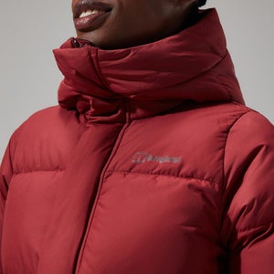 Women's Combust Reflect Long Jacket - Dark Red