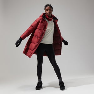 Women's Combust Reflect Long Jacket - Dark Red