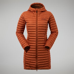 Women's Nula Micro Jacket Long - Brown