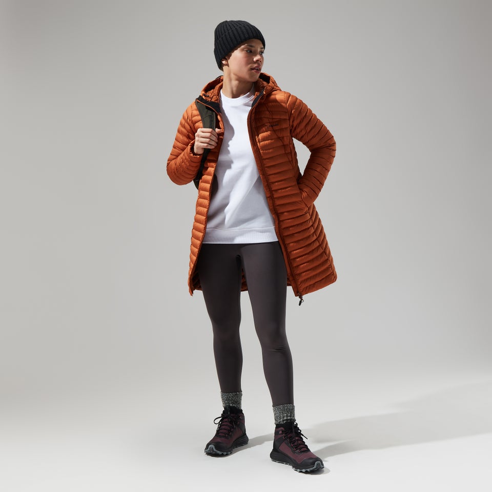 Women's Nula Micro Jacket Long - Brown