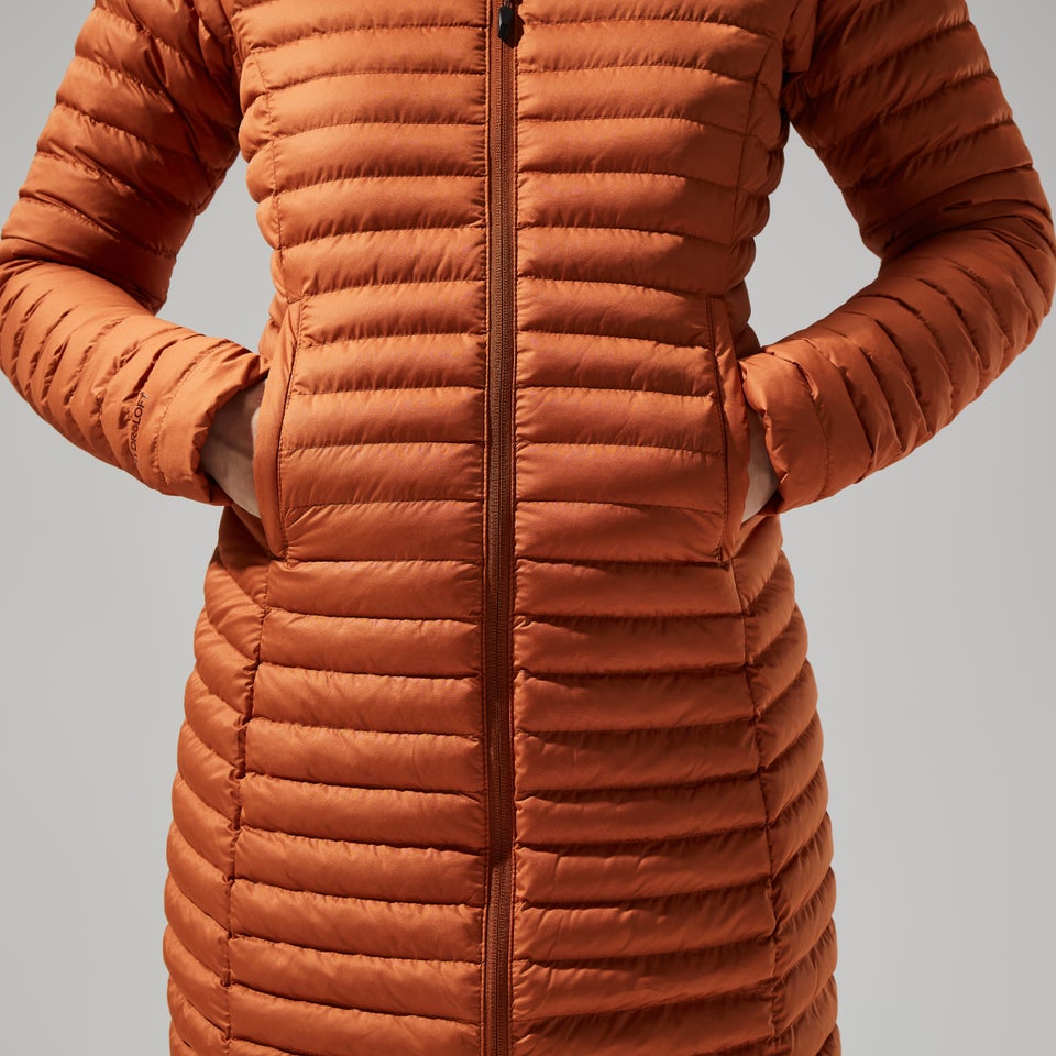 Women's Nula Micro Jacket Long - Brown