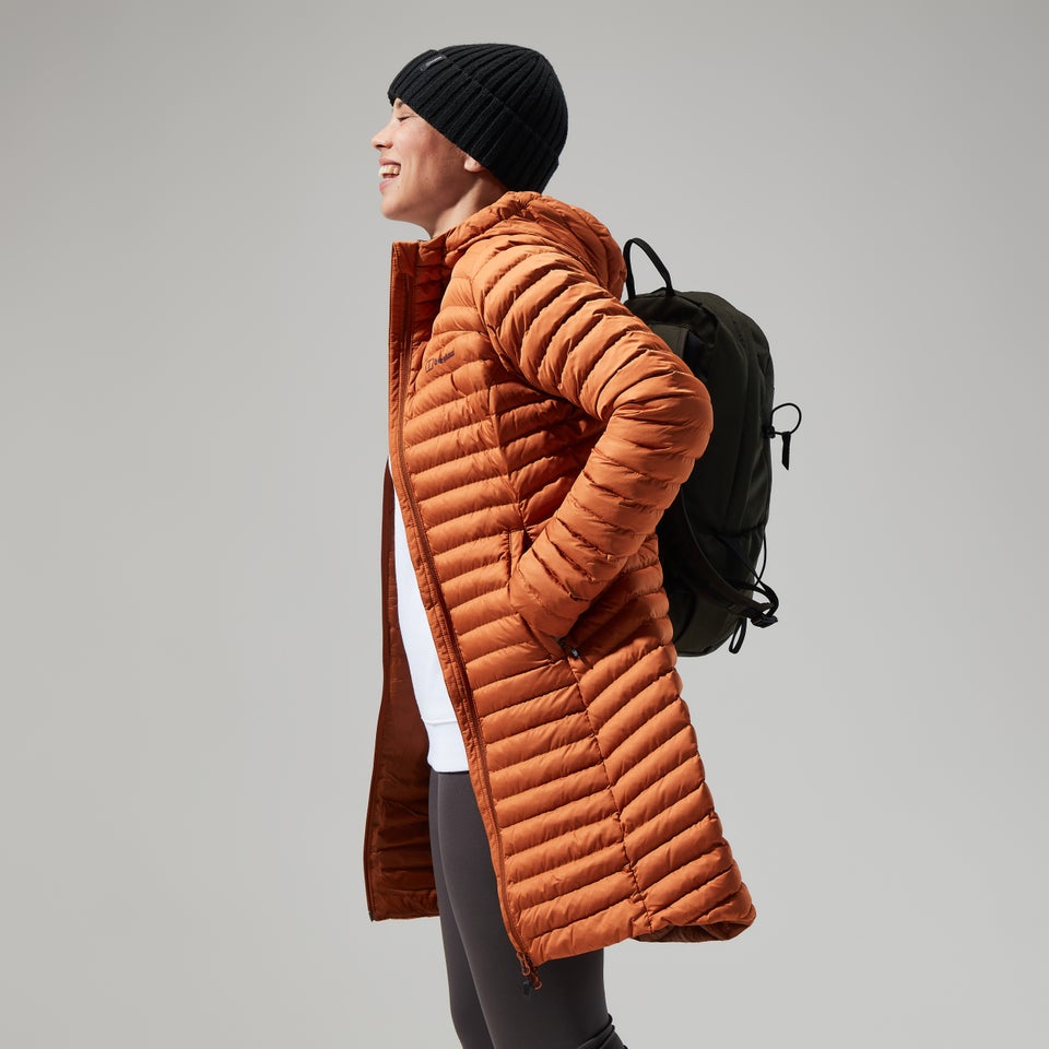 Women's Nula Micro Jacket Long - Brown