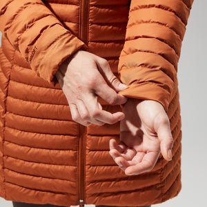 Women's Nula Micro Jacket Long - Brown