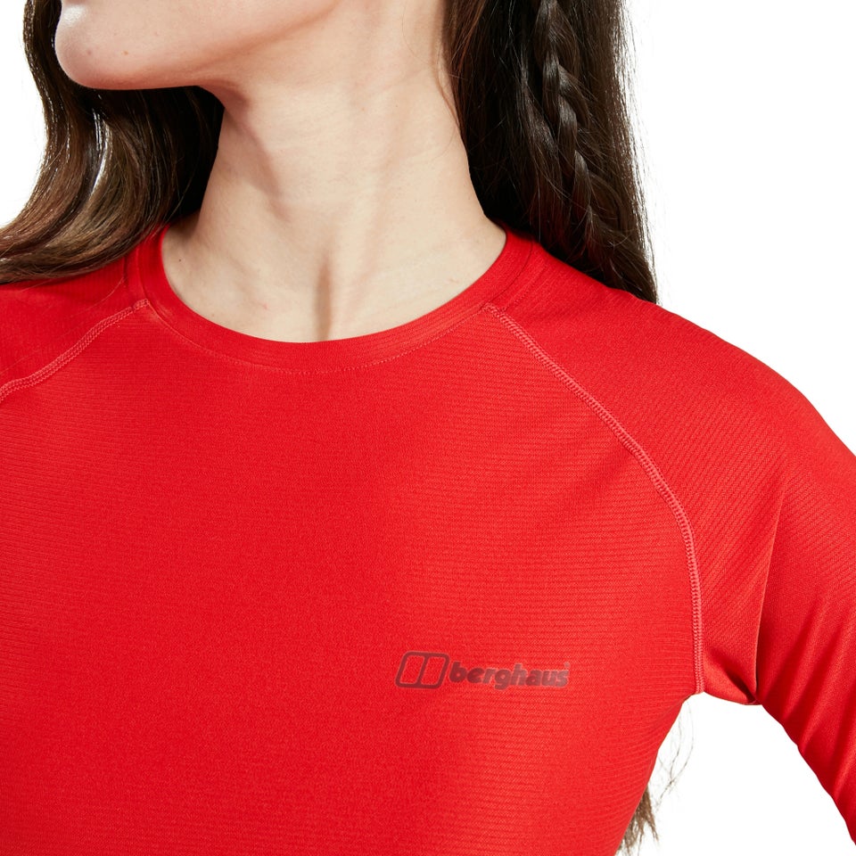 Women's 24/7 Long Sleeve Crew Base Layer - Red