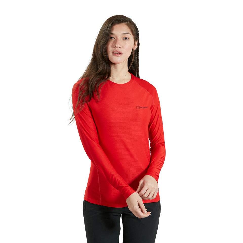 Women's 24/7 Long Sleeve Crew Base Layer - Red