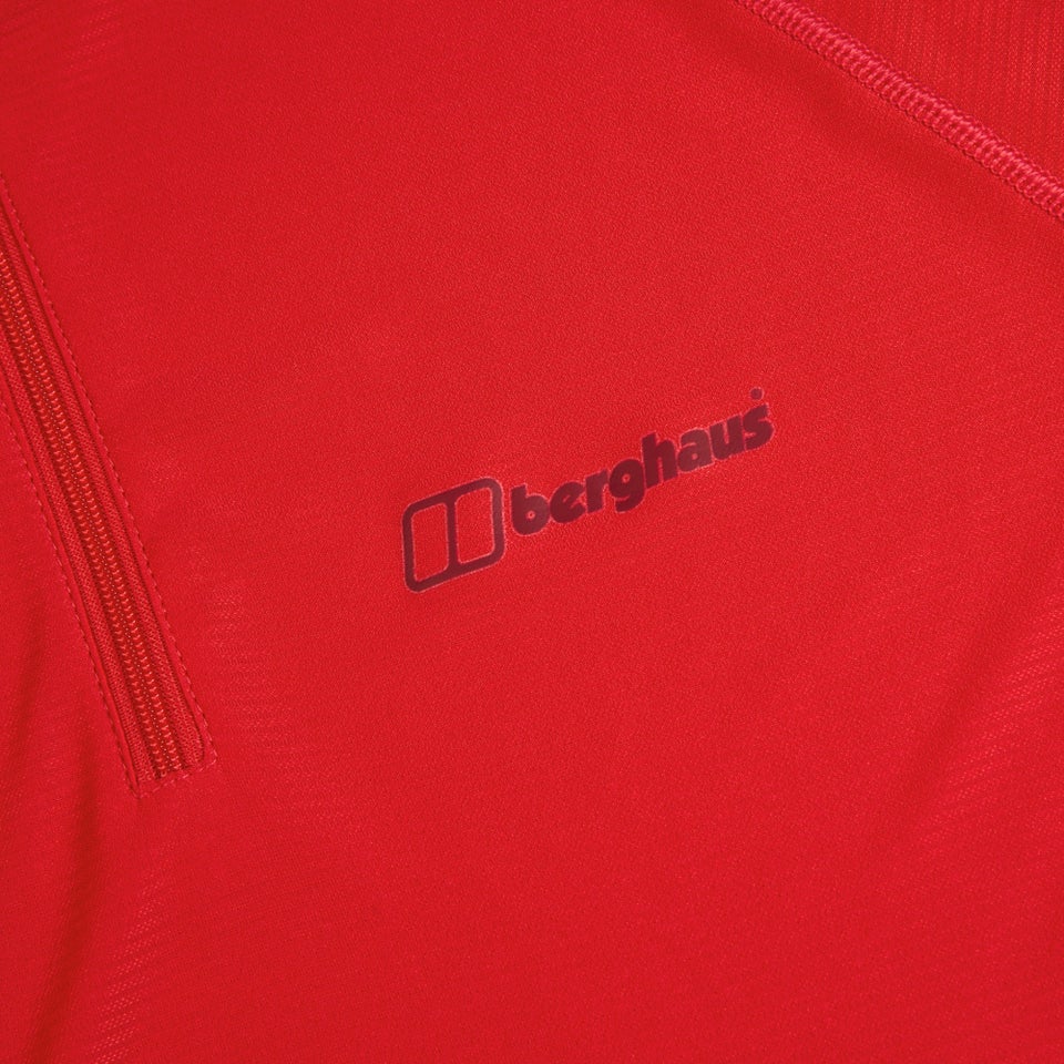 Women's 24/7 Long Sleeve Zip Base Layer - Red