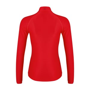 Women's 24/7 Long Sleeve Zip Base Layer - Red