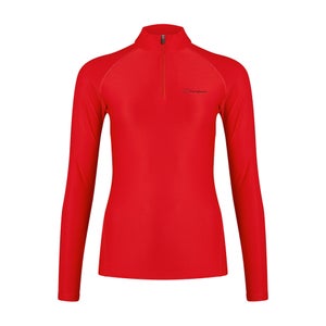 Women's 24/7 Long Sleeve Zip Base Layer - Red