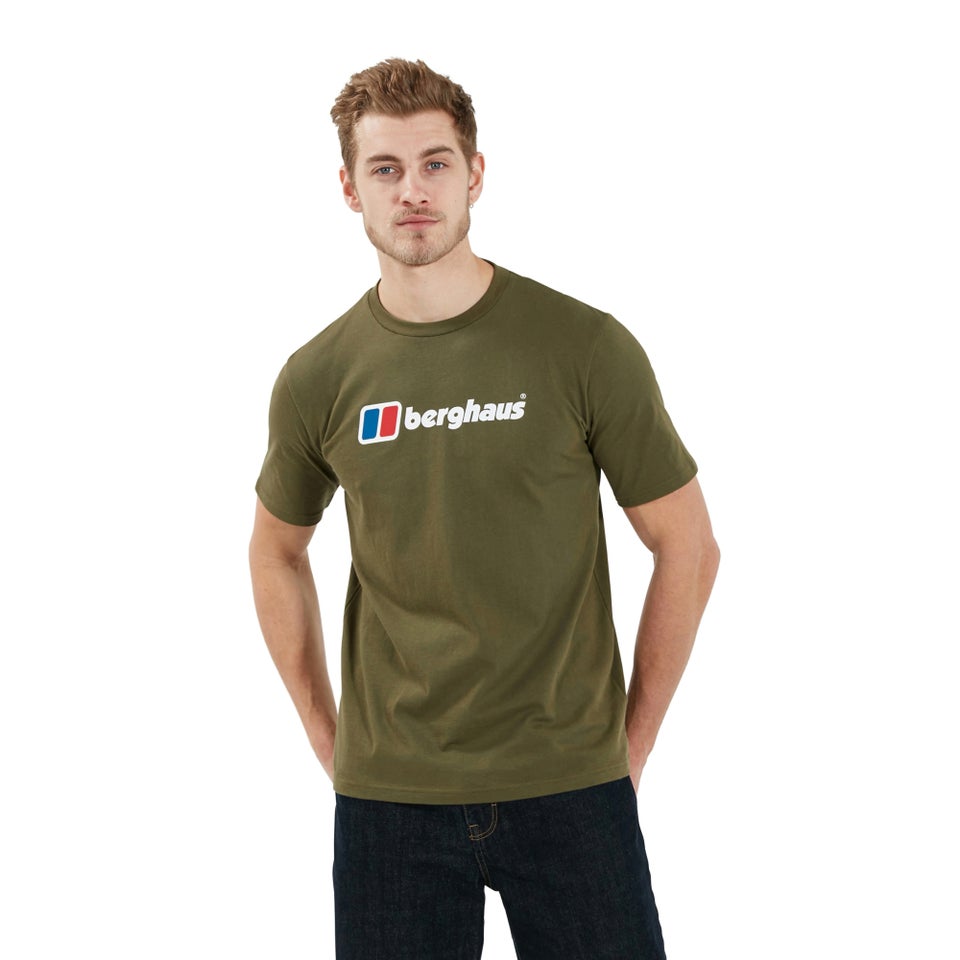 Men's Organic Big Logo T-Shirt Dark Green