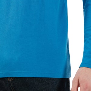 Organic Big Logo Long Sleeve T-Shirt Blue
