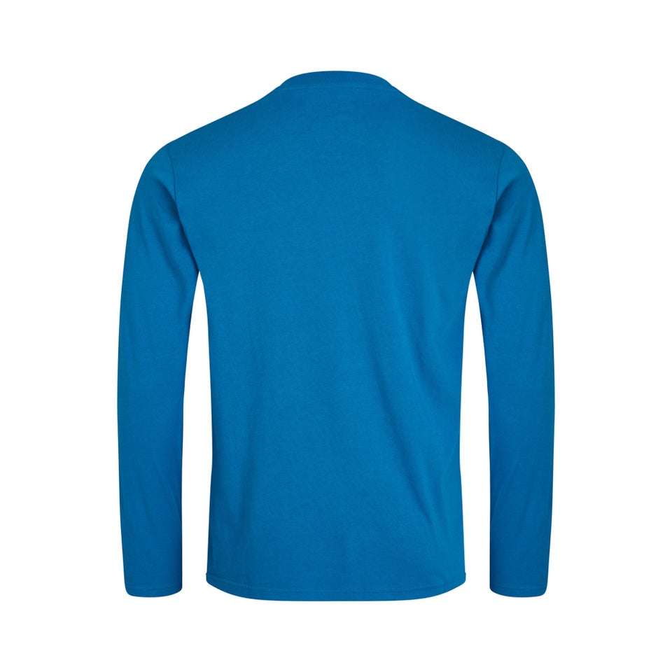 Organic Big Logo Long Sleeve T-Shirt Blue