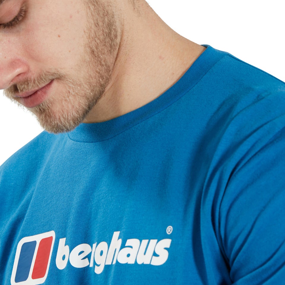 Organic Big Logo Long Sleeve T-Shirt Blue