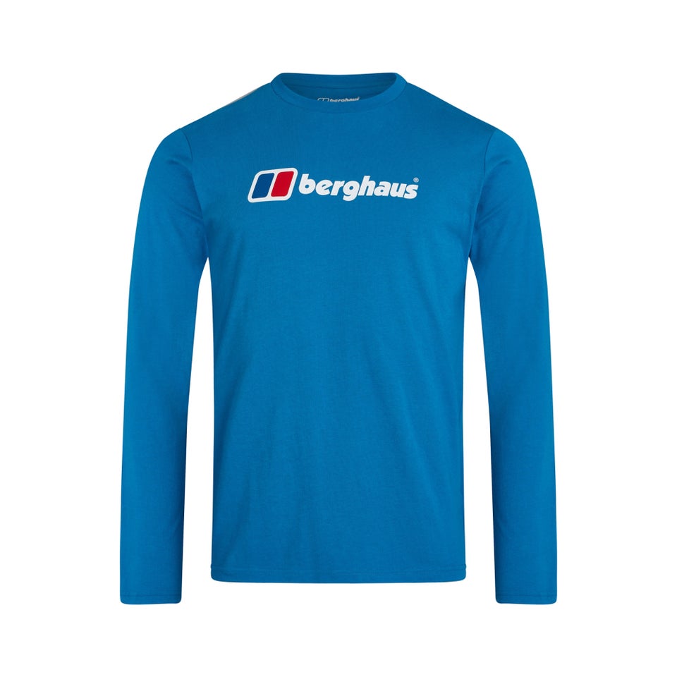 Organic Big Logo Long Sleeve T-Shirt Blue