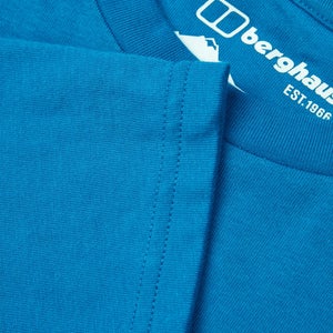Organic Big Logo Long Sleeve T-Shirt Blue