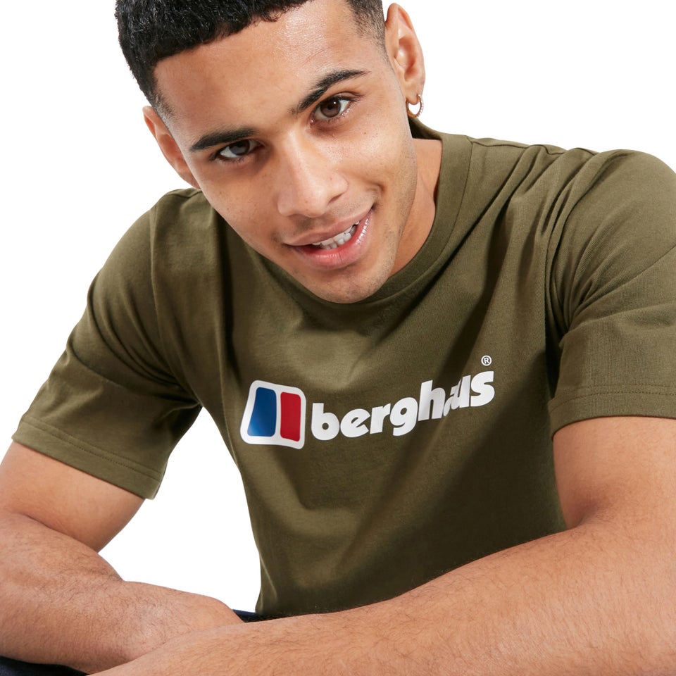 Men's Organic Big Classic Logo T-Shirt Dark Green