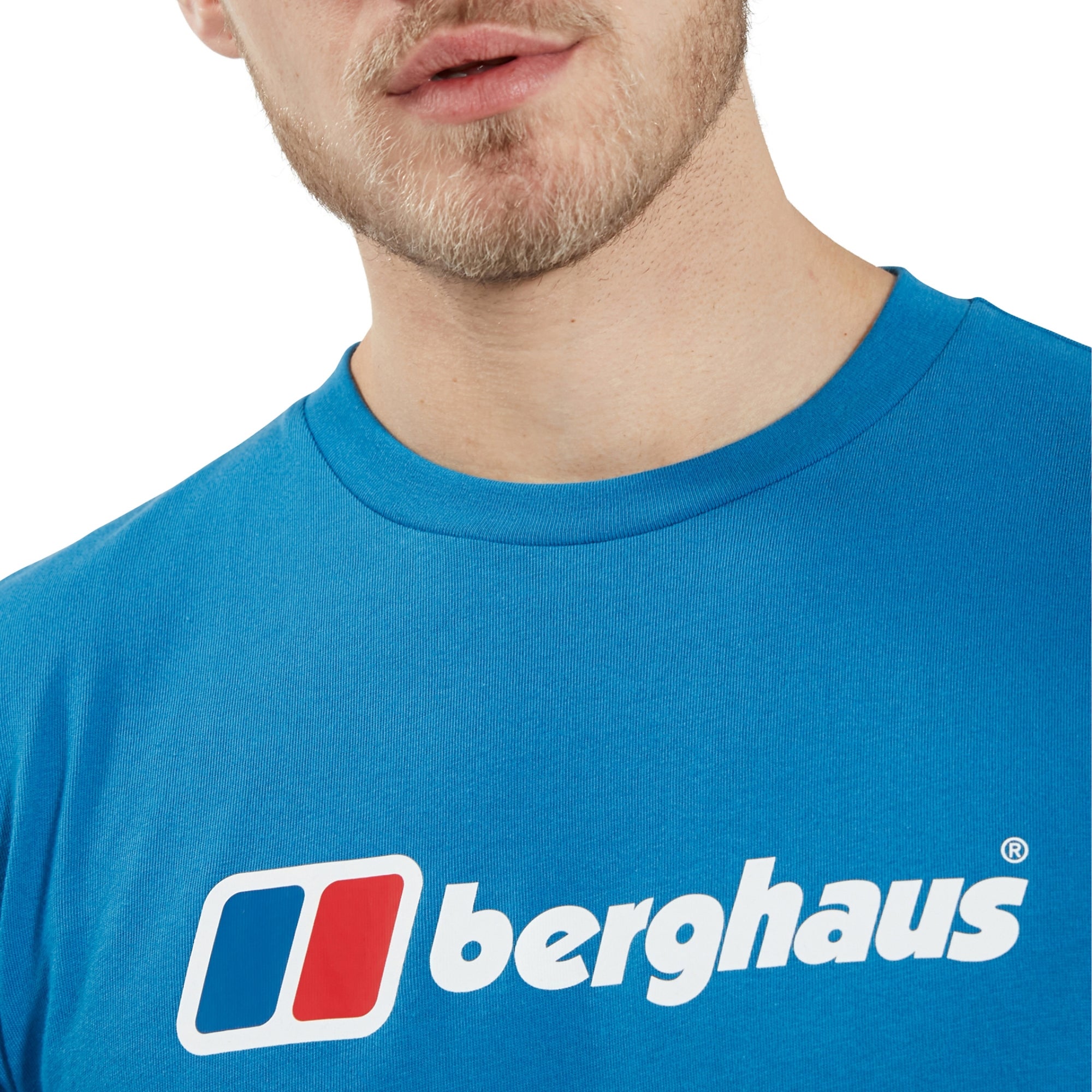 Men's Organic Big Classic Logo T-Shirt Blue