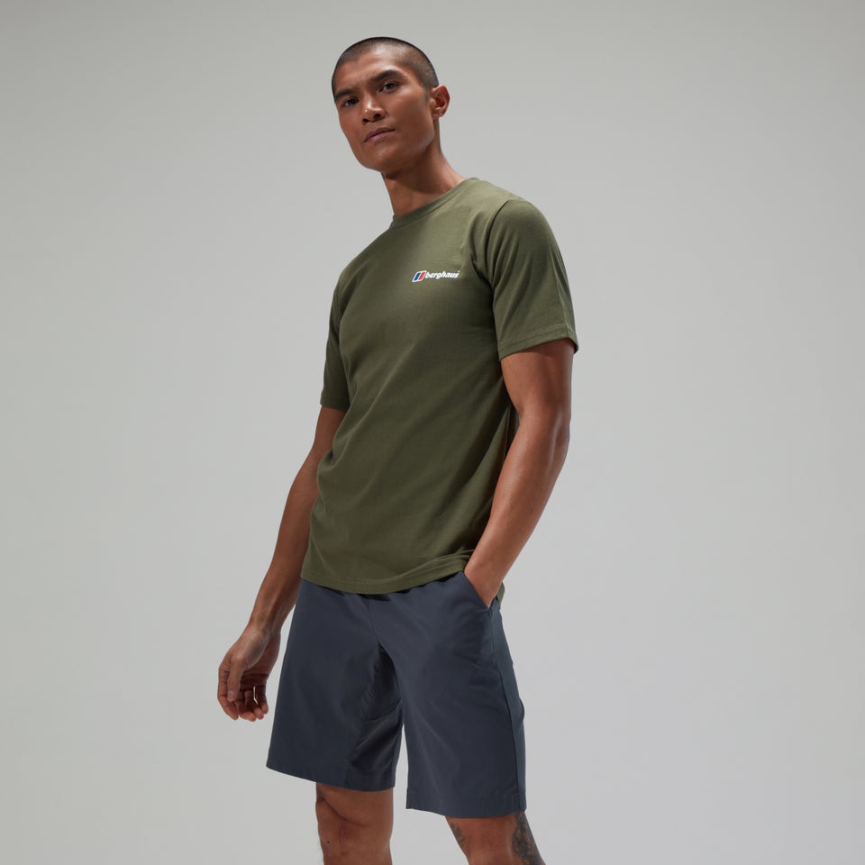 Men's Organic Front & Back Logo T-Shirt Green