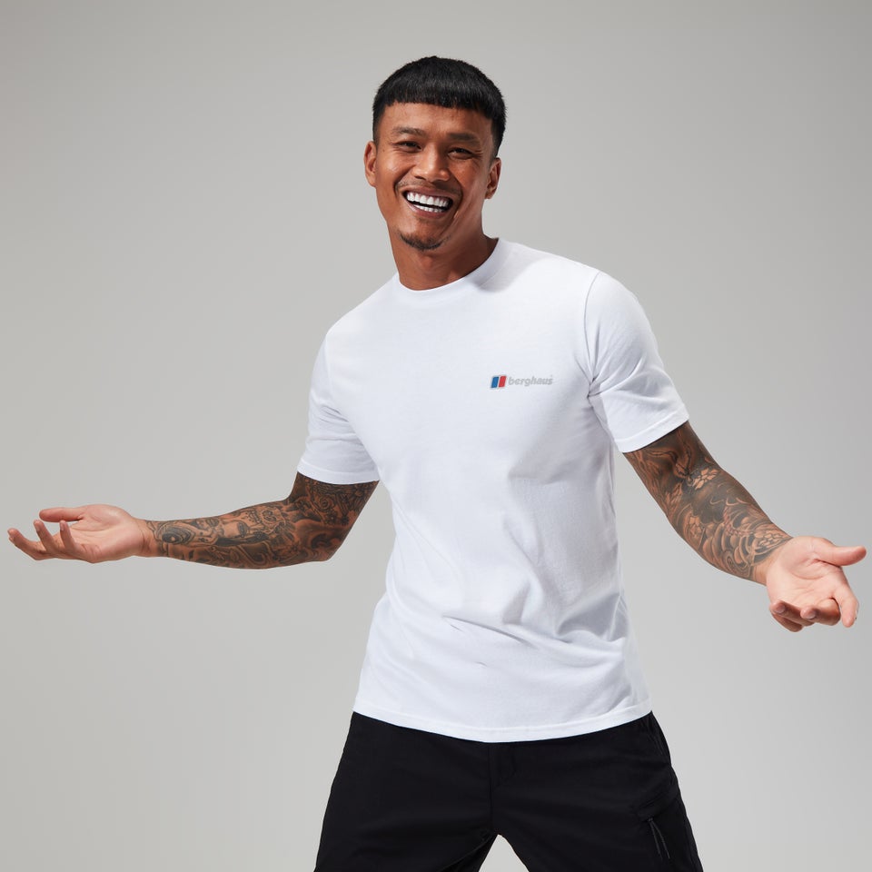 Organic Front & Back Logo T-Shirt für Herren - Weiß